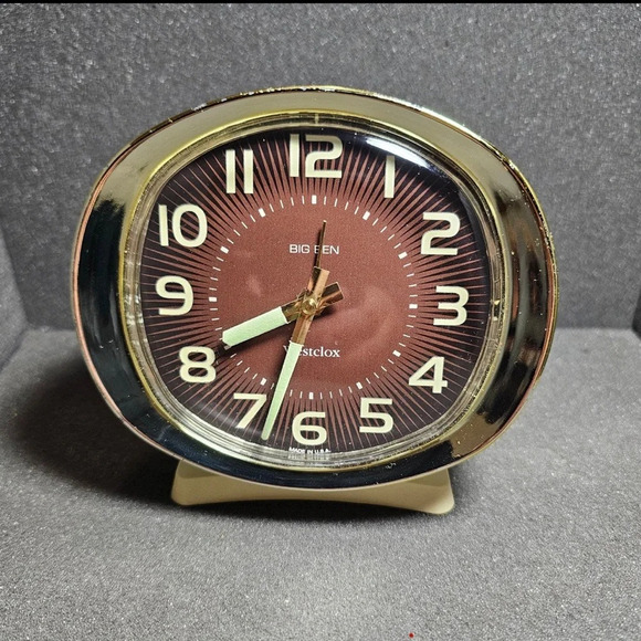 Vintage Westclox Big Ben Mechanical Wind Alarm Clock Gold Tone Working - Picture 1 of 8